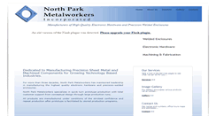 Desktop Screenshot of northparkmetalworkers.com